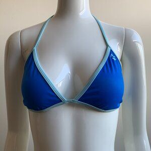 Billabong royal blue reversible to baby blue triangle bikini top